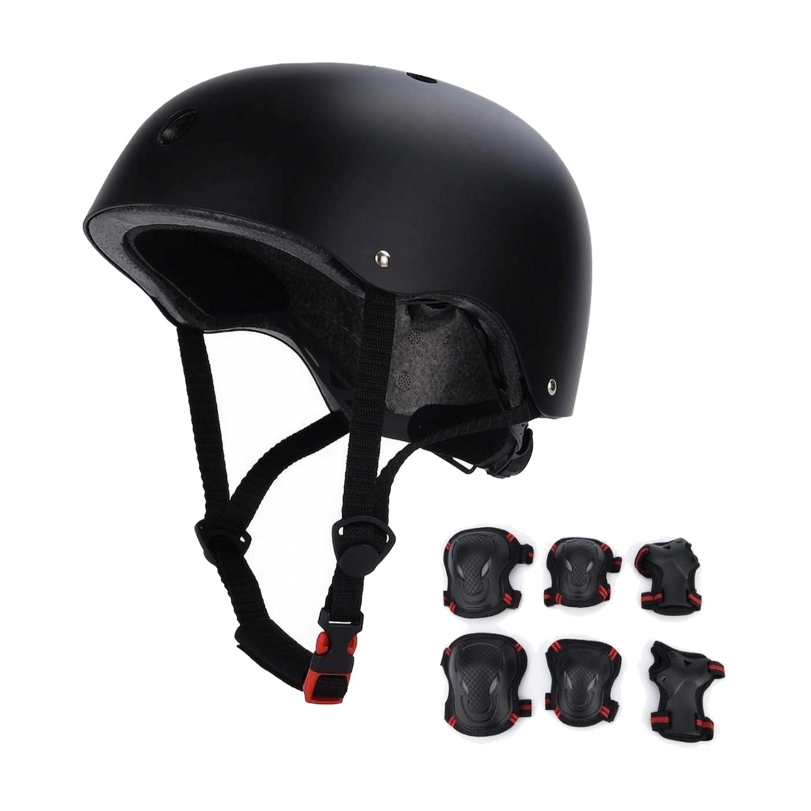 Scooter Helmet Set - Matte Black Multi Sport Helmet with