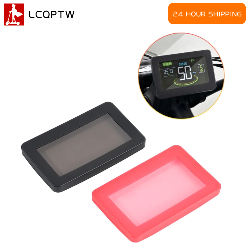 Electric Scooter Rain Cover - Silicone Dashboard Protective Cover Waterproof LED