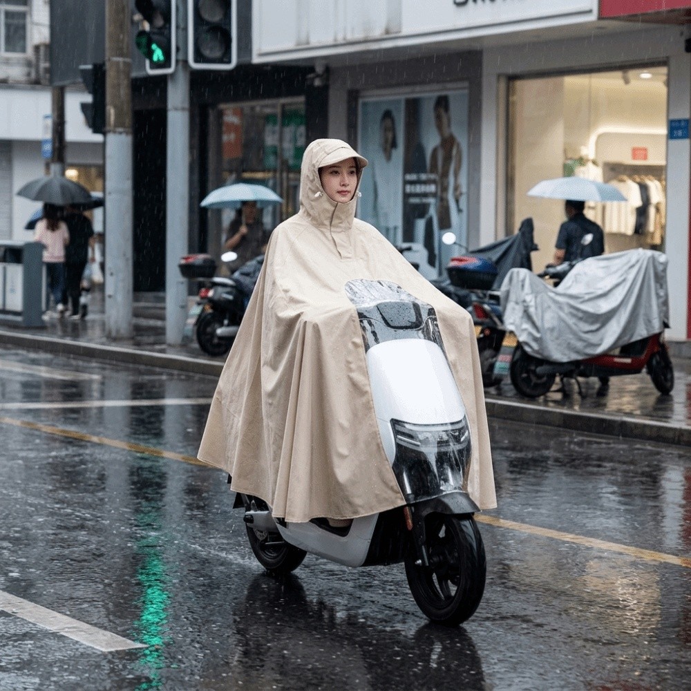 Thickened Rain Poncho Waterpro - Electric Scooter Rain Cover ulasan dan harga