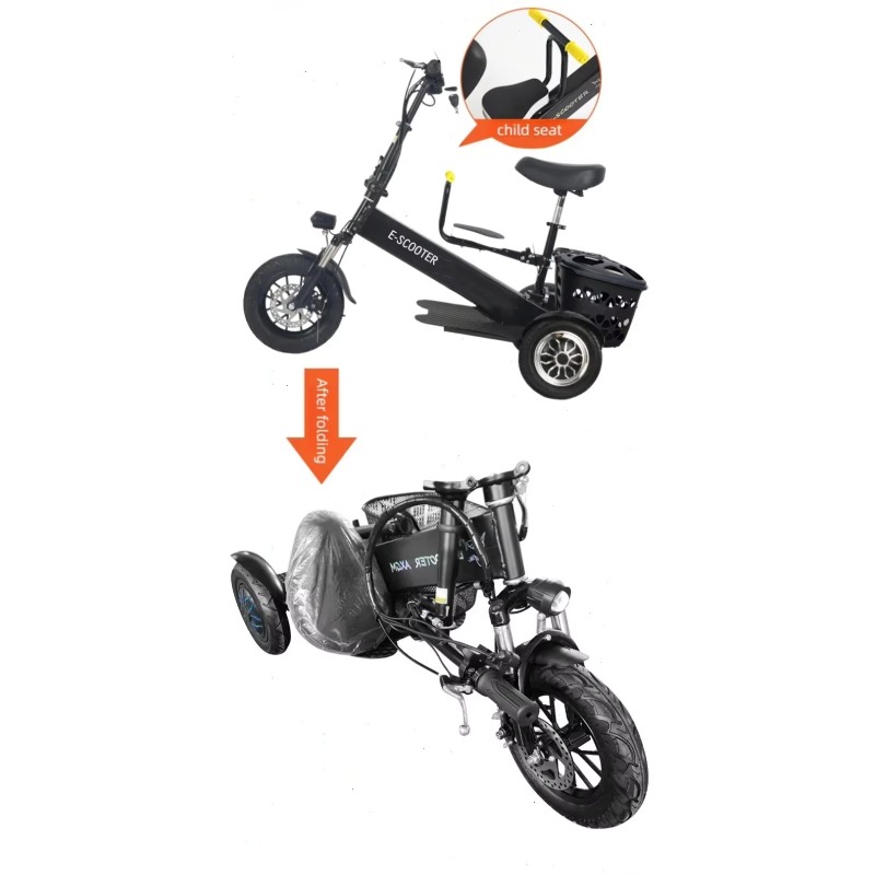 【2026】3 Wheel 2 Seats Folding  - Electric Scooter 500W ulasan dan harga