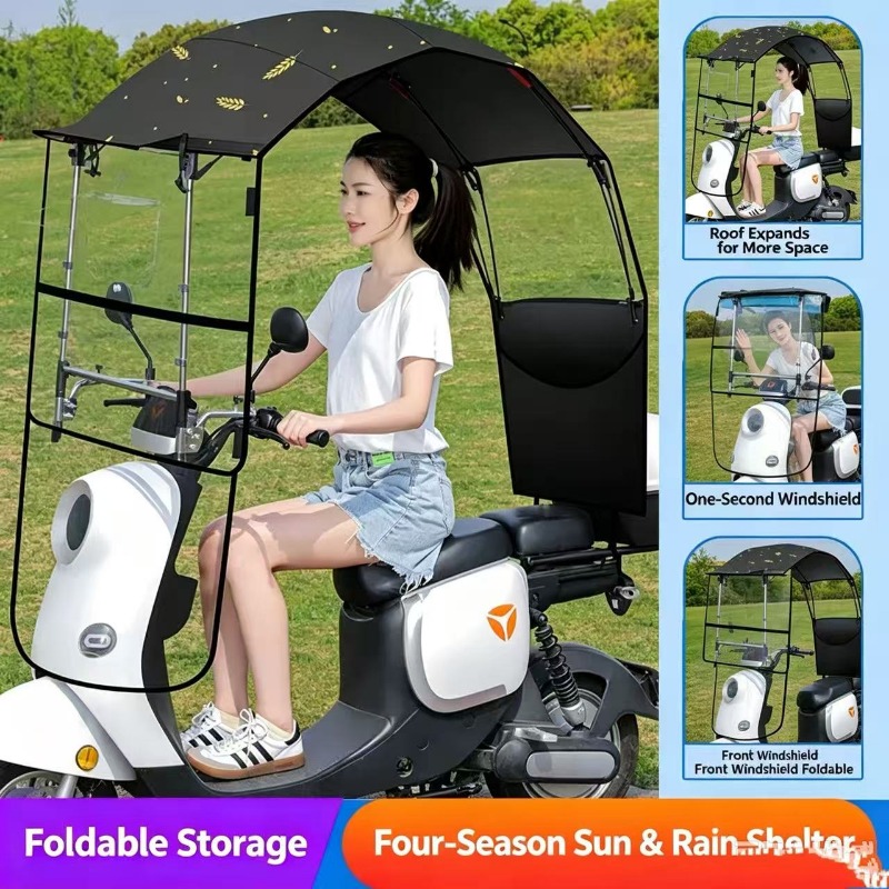 Windproof Waterproof Electric  - Electric Scooter Rain Cover ulasan dan harga