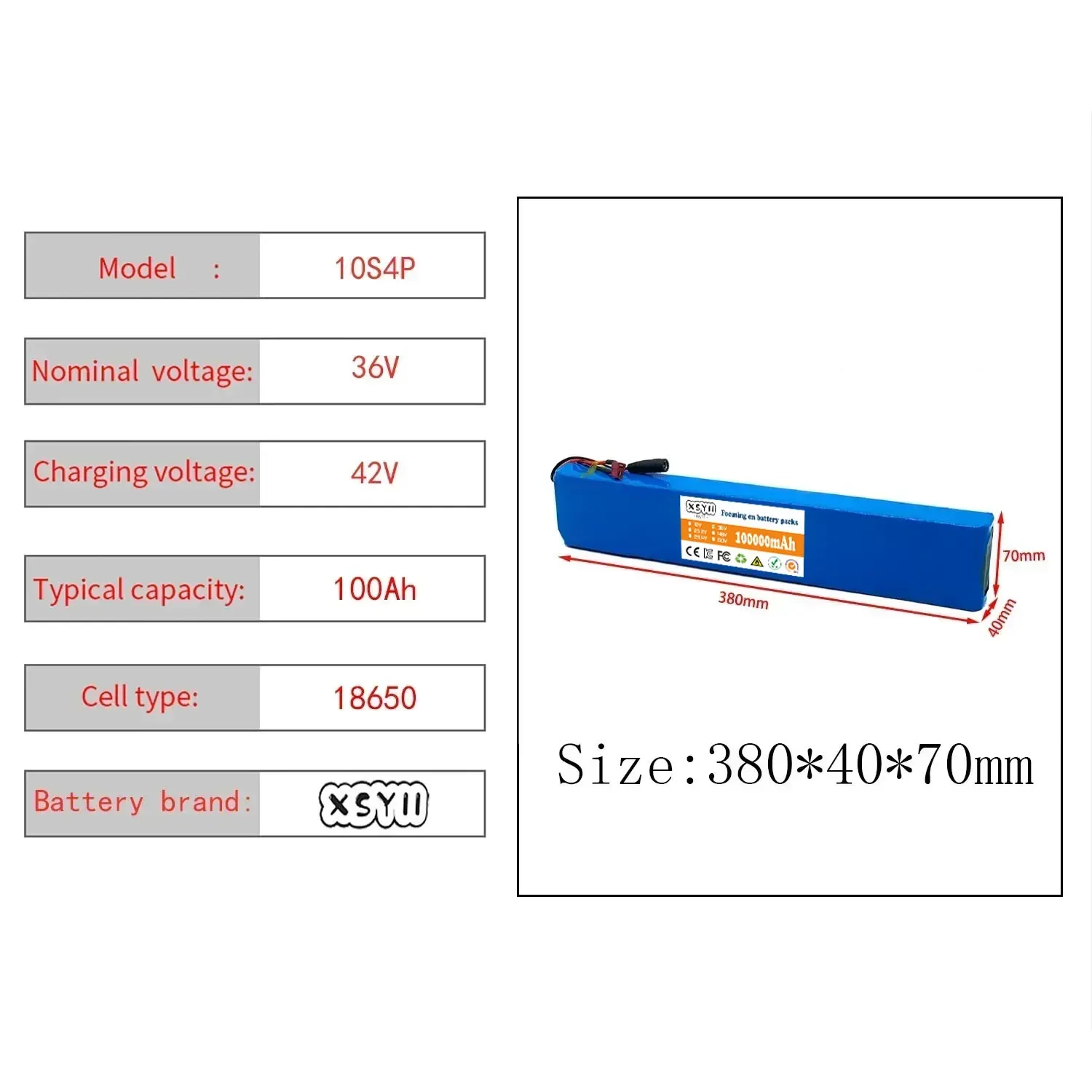 10S4P 36V 100Ah Lithium Batter - Electric Scooter 500W ulasan dan harga