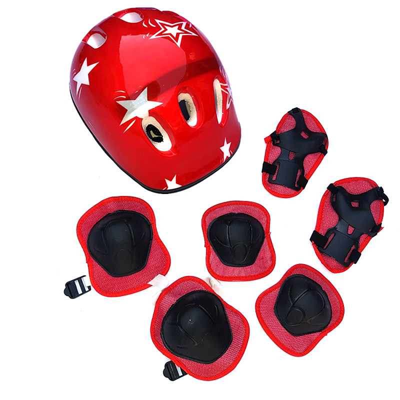 New-7Pcs Kids Cycling Protecti - Scooter Helmet Set ulasan dan harga