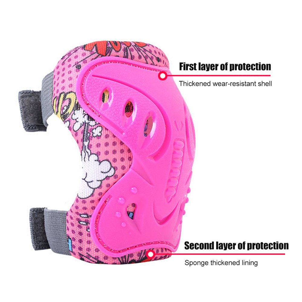 6Pcs Kids 3-12 Years Knee Elbo - Scooter Helmet Set ulasan dan harga