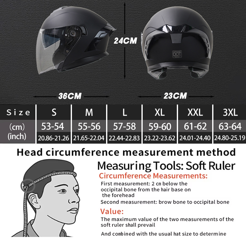715 Motorcycle Open Face Helme - Scooter Helmet Set ulasan dan harga