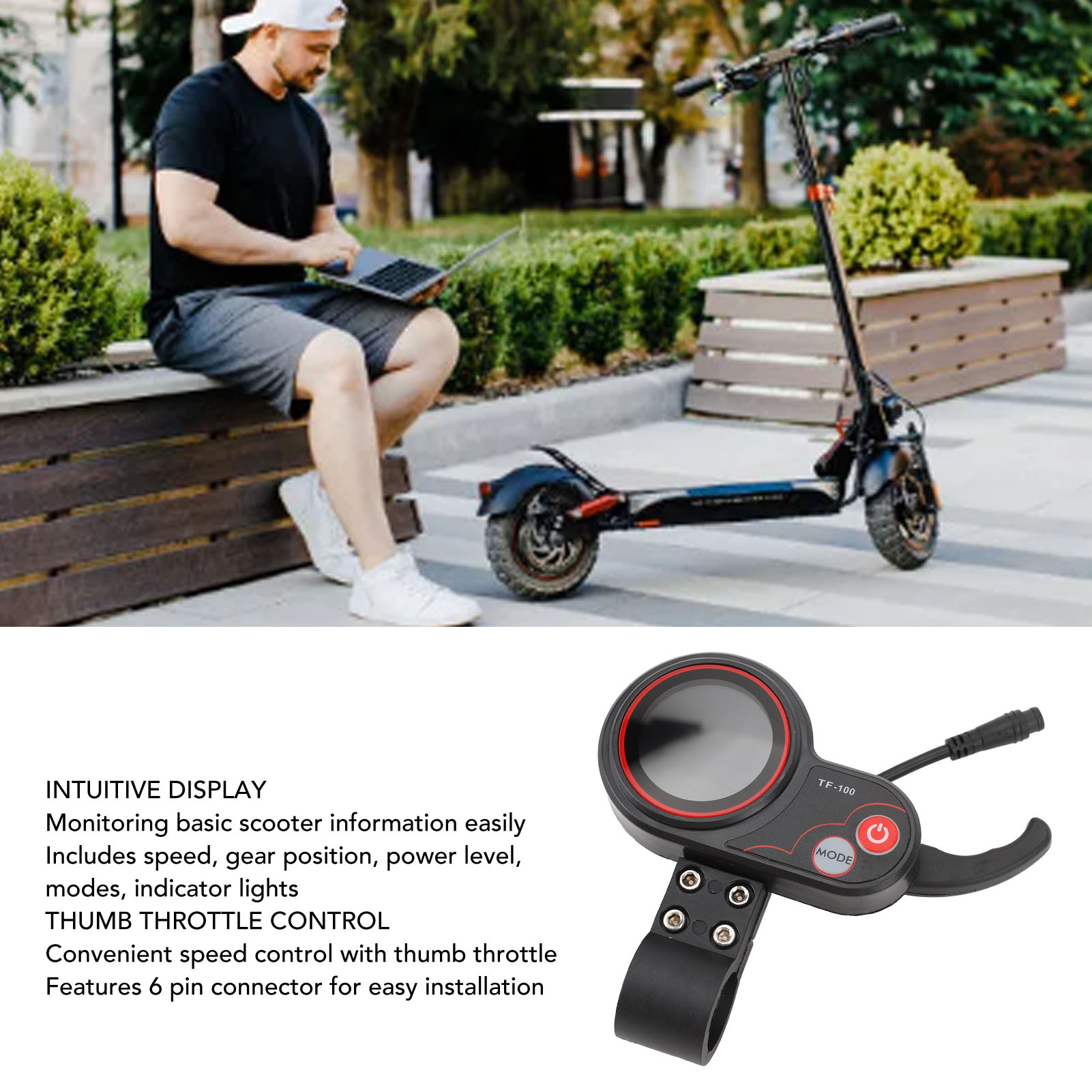 48V TF 100 Electric Scooter LC - Scooter Electric ulasan dan harga